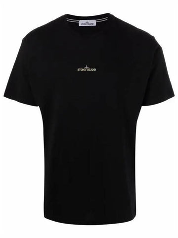 Marble One Short Sleeve T-Shirt Black - STONE ISLAND - BALAAN 1