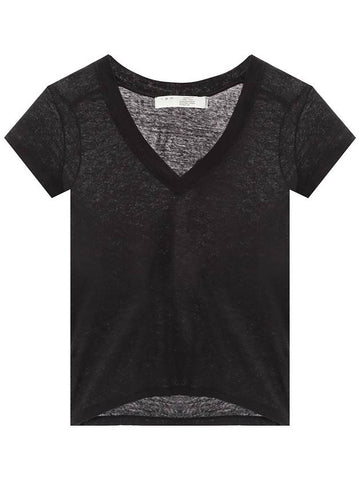 Iro ‘Rodeo’ Linen T-shirt, Women's, Black - IRO - BALAAN 1