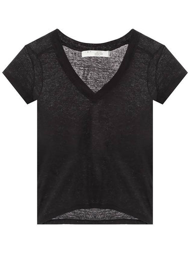 Iro ‘Rodeo’ Linen T-shirt, Women's, Black - IRO - BALAAN 1