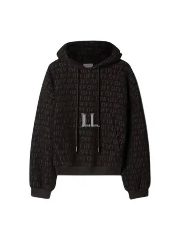 Logo Boucle Hoodie Black - OFF WHITE - BALAAN 2