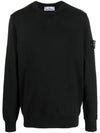 Wappen Patch Crew Neck Sweatshirt Black - STONE ISLAND - BALAAN 2