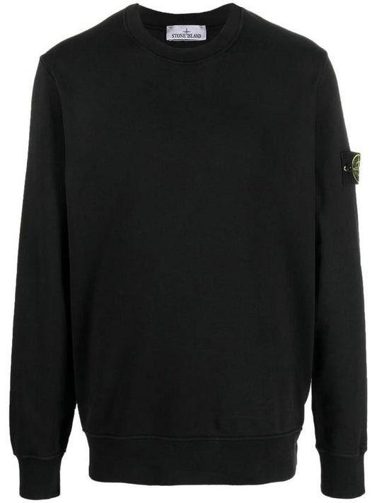 Wappen Patch Crew Neck Sweatshirt Black - STONE ISLAND - BALAAN 2