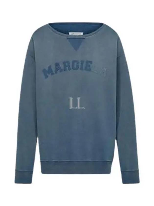 Oversized Fit Logo Sweatshirt Blue - MAISON MARGIELA - BALAAN 2