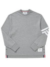 Engineered 4 Bar Medium Weight Jersey Oversized Long Sleeved T-Shirt Light Grey - THOM BROWNE - BALAAN 5