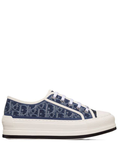 Walk'n'Dior Platform Cotton Low Top Sneaker Blue - DIOR - BALAAN 2