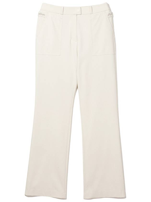 Brushed Bootcut Pants IVORY WOMAN - MALBON GOLF - BALAAN 1