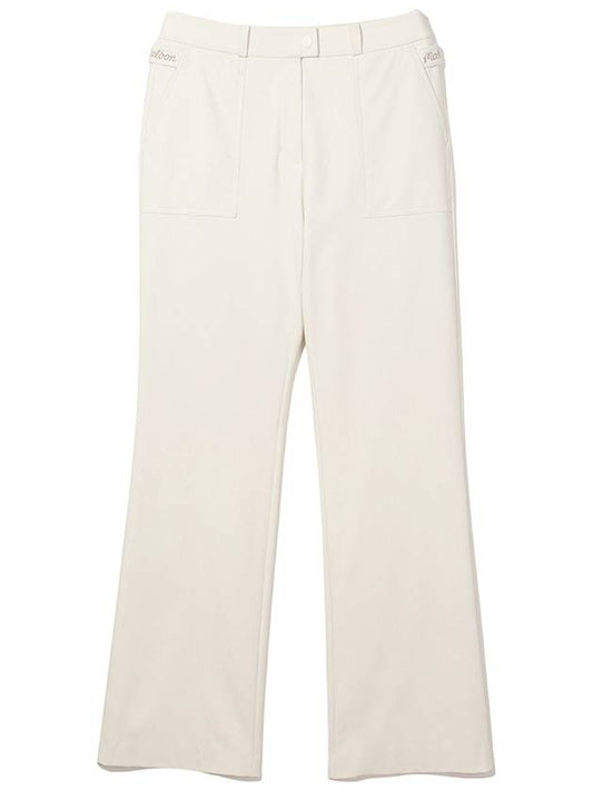 Brushed Bootcut Pants IVORY WOMAN - MALBON GOLF - BALAAN 1