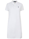 Women's Pony Logo Midi Dress White - POLO RALPH LAUREN - BALAAN 1