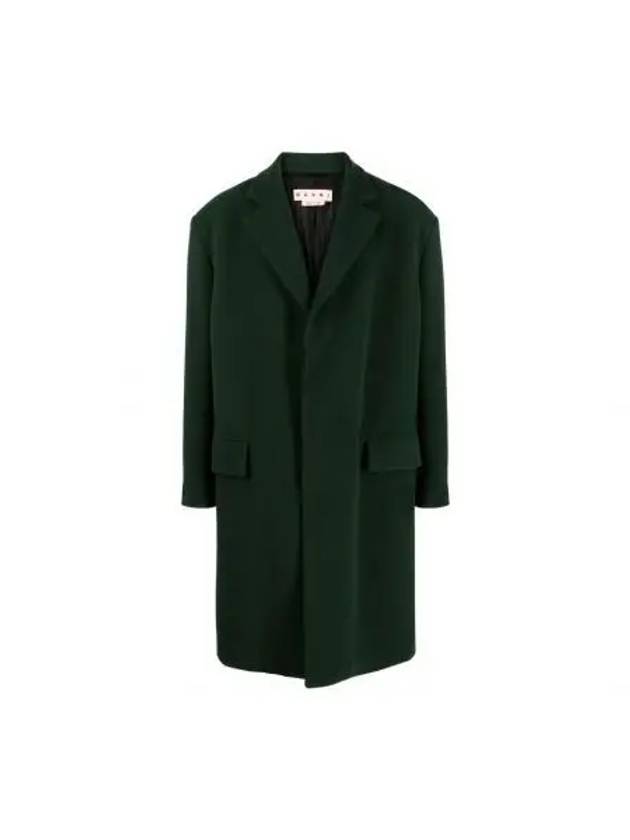 Notched Lapel Single Breasted Single Coat Green - MARNI - BALAAN 2