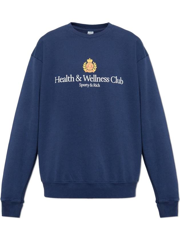 Sporty & Rich Sweatshirt From The NY Crest Collection, Unisex, Navy Blue - SPORTY & RICH - BALAAN 1