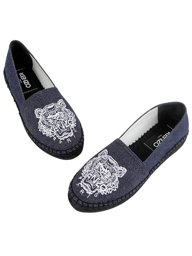 2ES180 F53 67 Navy embroidered espadrille sneakers - KENZO - BALAAN 4