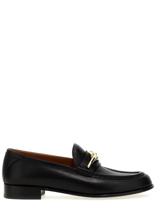 V Logo Signature Calfskin Loafers Black - VALENTINO - BALAAN 2