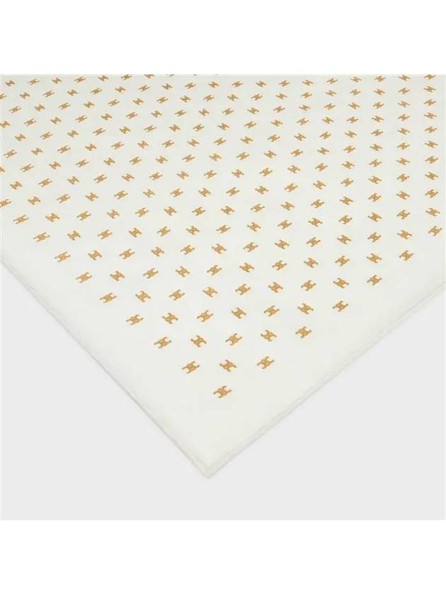 Triomphe Square Silk Twill Scarf Cream - CELINE - BALAAN 3