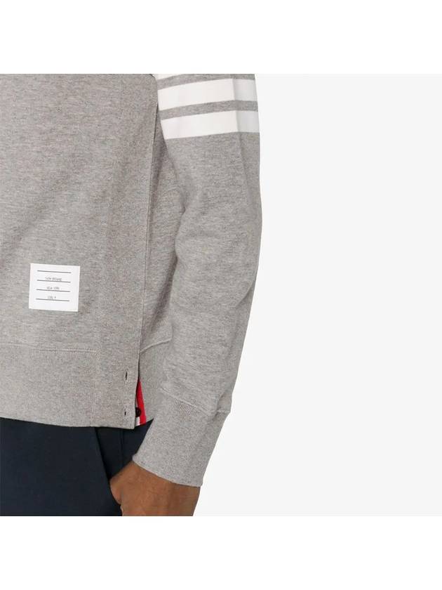 4 Bar Loopback Jersey Sweatshirt Light Grey - THOM BROWNE - BALAAN 6