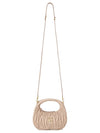 Wander Matelasse Nappa Leather Hobo Mini Bag Pink - MIU MIU - BALAAN 7