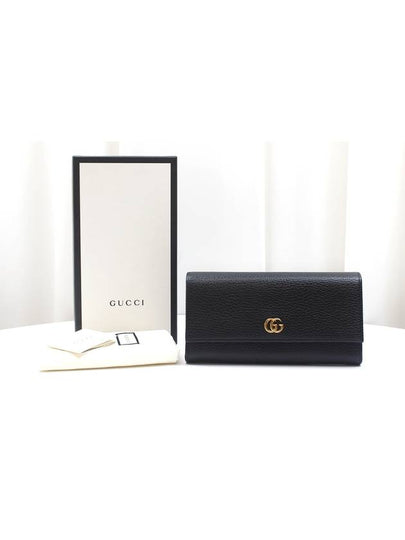 GG Marmont leather long wallet black 456116 - GUCCI - BALAAN 2