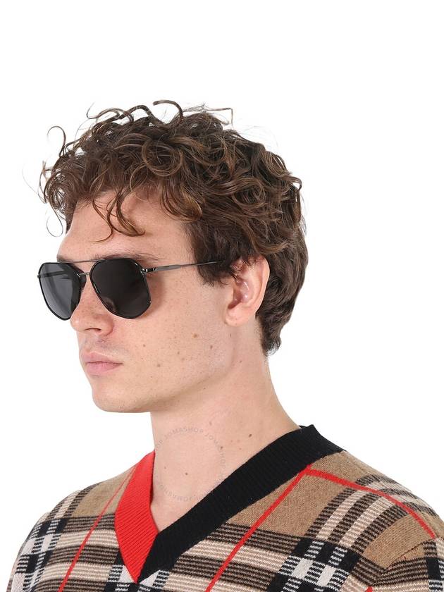 Burberry Ozwald Dark Grey Geometric Men's Sunglasses BE3139 114487 58 - BURBERRY - BALAAN 2