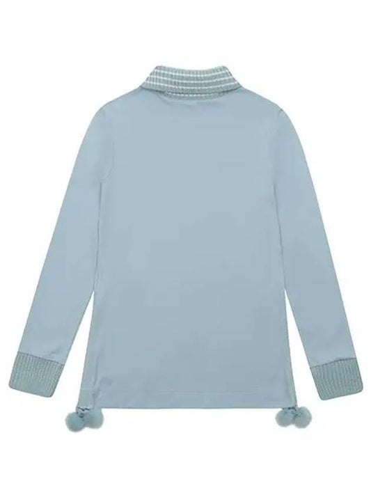 Knit Eri Mink Drop Long Sleeve 9210LBTASKY BLUE - BLACK&WHITE - BALAAN 2