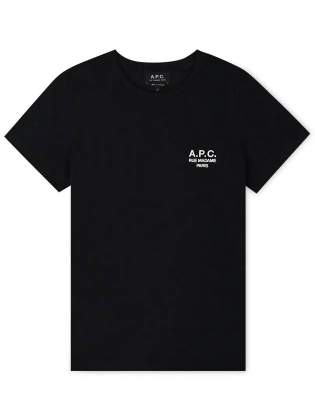 Denise Embroidered Short Sleeve T-shirt Black - A.P.C. - BALAAN 2