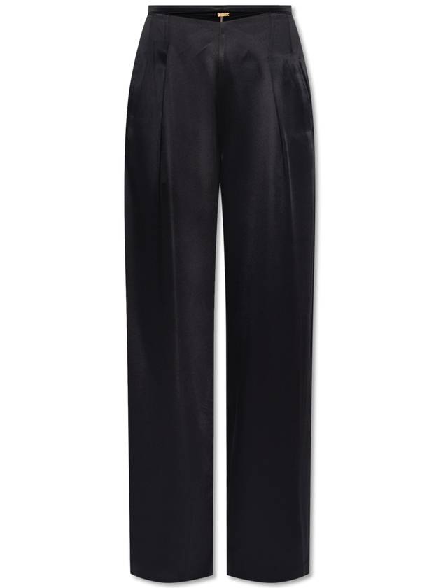 Cult Gaia ‘Tasha’ Satin Trousers, Women's, Black - CULT GAIA - BALAAN 1