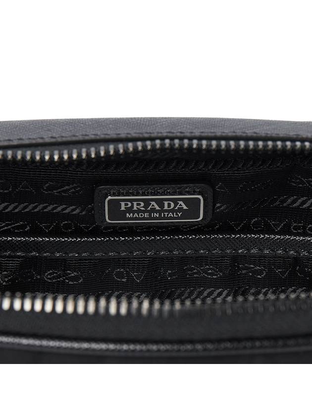 Triangle Logo Re-Nylon Saffiano Cross Bag Black - PRADA - BALAAN 11