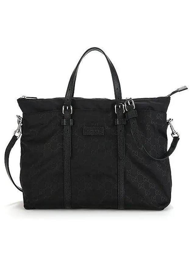 Micro GG Guccissima Nylon Tote Bag Black - GUCCI - BALAAN 2