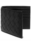 Intrecciato Leather Half Wallet Black - BOTTEGA VENETA - BALAAN 5