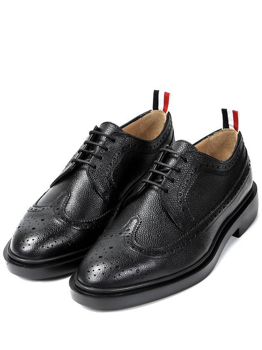 Men's Classic Long Wing Brogue Lace Up Brogue Shoes Black - THOM BROWNE - BALAAN 2