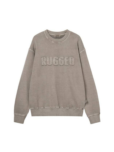 Pigment Dyed Crew Neck Sweatshirt Beige - HARDGEAR APPAREL - BALAAN 1