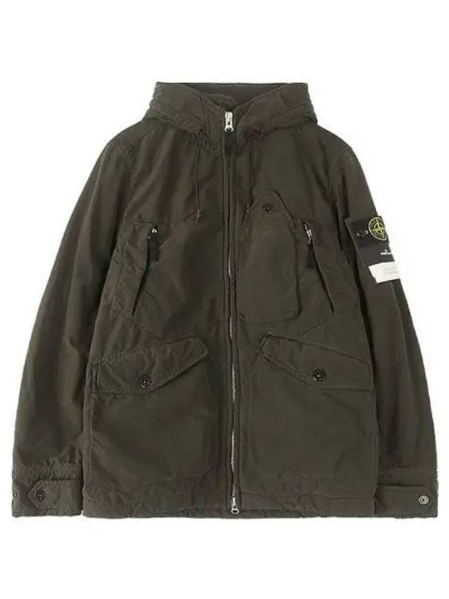 David Light TC Mircropile Hooded Jacket Dark Green - STONE ISLAND - BALAAN 2