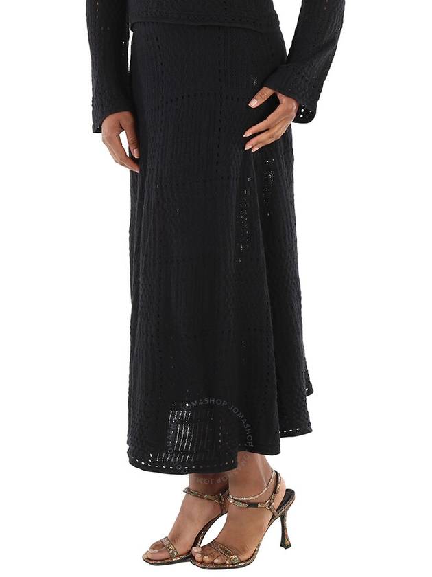 full embroidery knit A-line skirt black - CHLOE - BALAAN 4