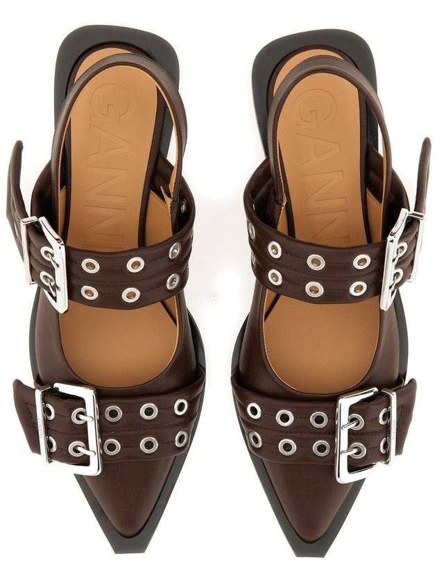 24FW Flat Shoes S2669 890 BROWN - GANNI - BALAAN 3