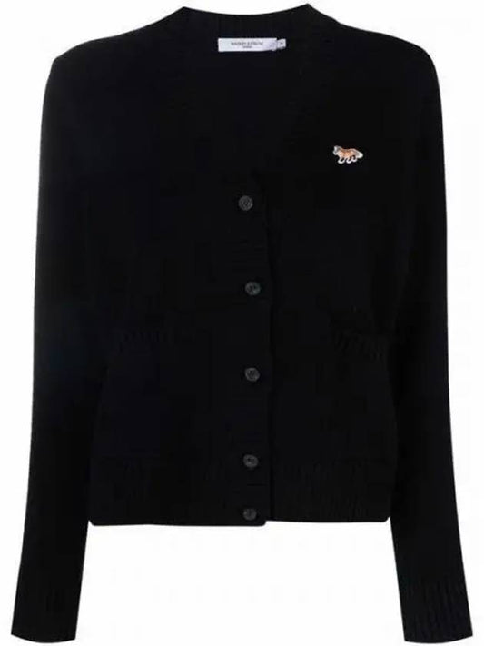 Baby Fox Patch Boxy Cardigan Black - MAISON KITSUNE - BALAAN 2