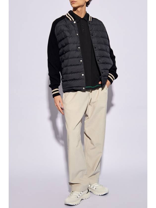 Padded Cotton Cardigan Black - MONCLER - BALAAN 3