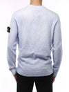 Wappen Patch Handspray Cotton Knit Top Sky Blue - STONE ISLAND - BALAAN 7