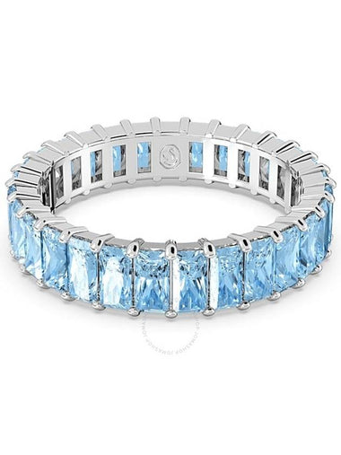 Swarovski Rhodium Plated Blue Baguette Cut Matrix Ring, Size 55 - SWAROVSKI - BALAAN 1