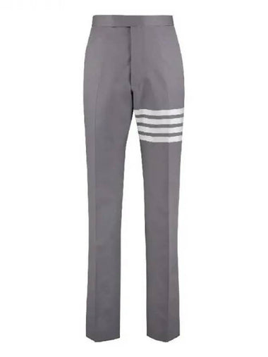 Diagonal bar straight cotton pants 270876 - THOM BROWNE - BALAAN 1