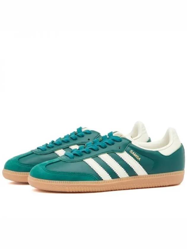 Samba OG Leather Low Top Sneakers Collegiate Green - ADIDAS - BALAAN 1