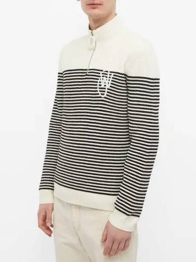 Logo Striped Puller Jumper Knit Top Black - JW ANDERSON - BALAAN 4