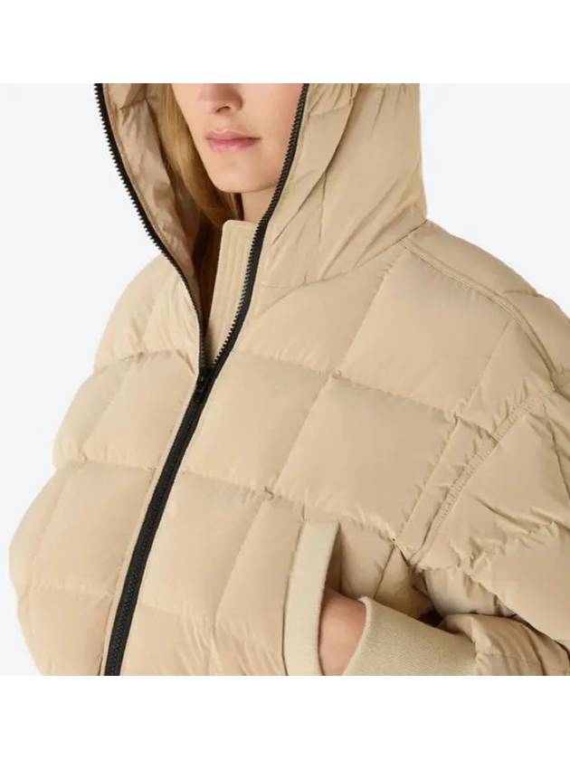 Women's Hooded Goose Down Padding Beige - IENKI IENKI - BALAAN 6