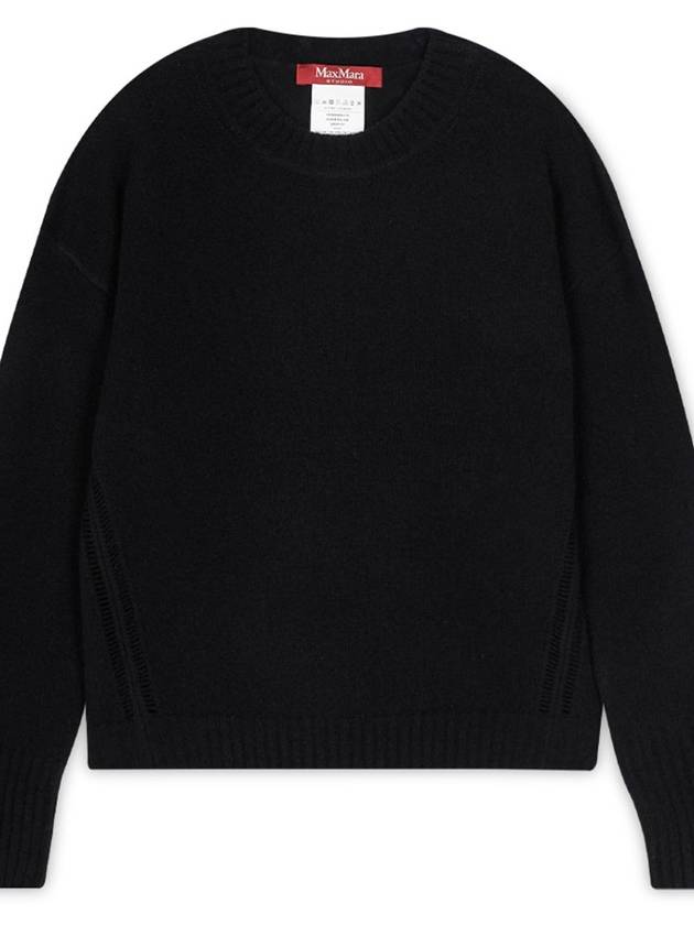 Women's Alinda Crew Neck Knit Top Black - MAX MARA - BALAAN 3