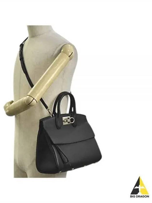 Studio Small Tote Bag Black - SALVATORE FERRAGAMO - BALAAN 2