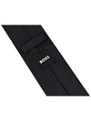 Jacquard Woven Monogram Pure Silk Tie Navy - HUGO BOSS - BALAAN 6