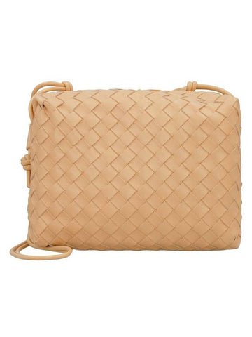 Intrecciato Loop Cross Bag Almond - BOTTEGA VENETA - BALAAN.