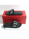 VLTN Logo Slippers Black - VALENTINO - BALAAN 6