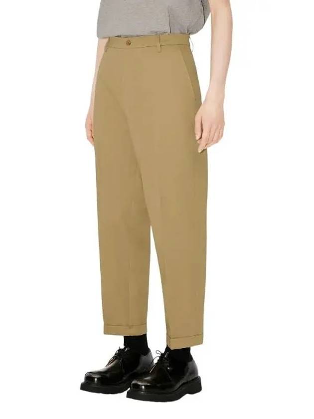 Classic Chino Cotton Straight Pants Beige - KENZO - BALAAN 3