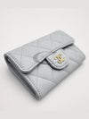 Classic flap wallet snap card light blue gold AP0214 - CHANEL - BALAAN 3