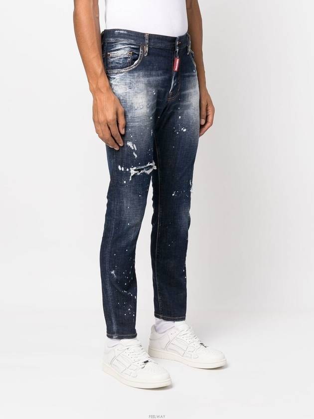 Back Logo Patch Skater Jeans Navy - DSQUARED2 - BALAAN 4