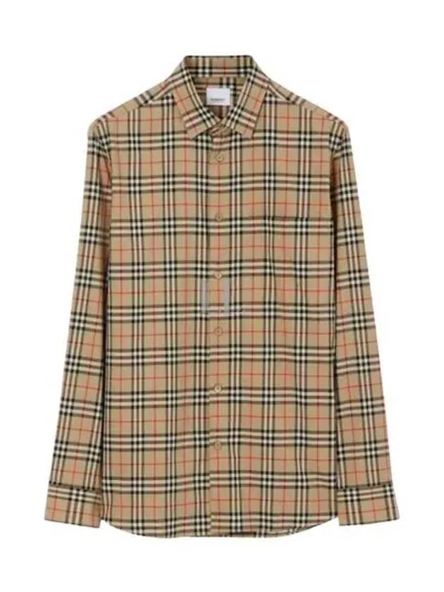 Vintage Check Pattern Long Sleeve Shirt Beige - BURBERRY - BALAAN 2