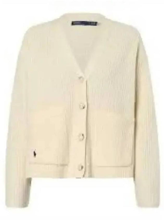 W Wool Cashmere Long Sleeve Cardigan White - POLO RALPH LAUREN - BALAAN 1